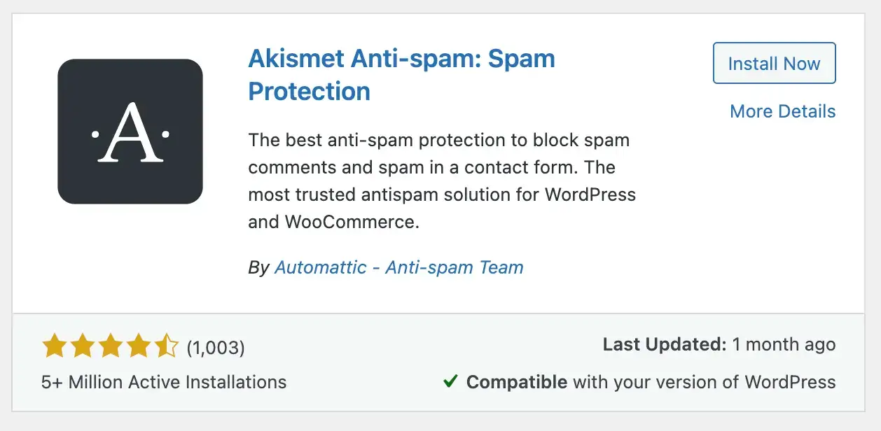 Akismet Anti-Spam